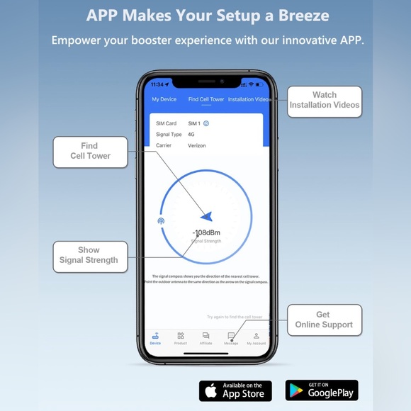 Cell Phone Signal Booster for RV | Boosts 5G 4G LTE for All U.S. Carriers - Picture 2 of 12